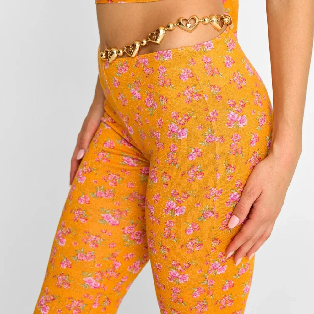 Beach Bunny - Saddie Pant & Wrap Top Cover-ups - Orange Ditsy Floral